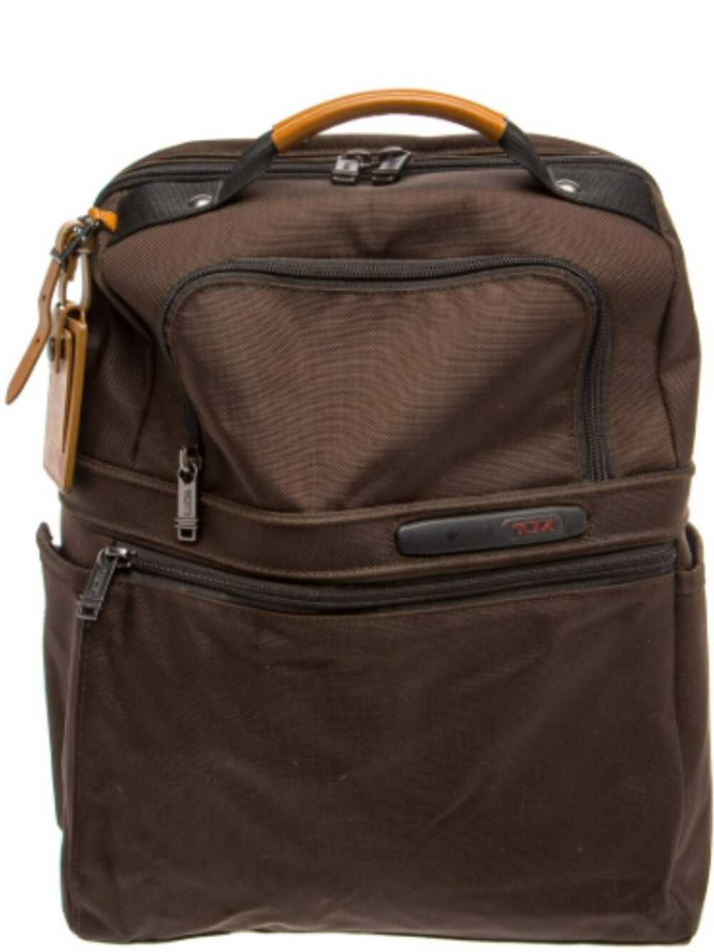 Tumi Alpha Bravo Knox Laptop Backpack Brown Ballistic Nylon